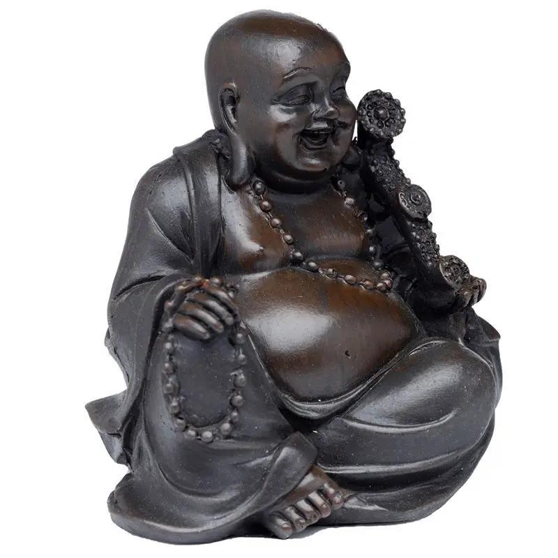 Buda da Sorte Efeito Madeira Escovada - Paz do Oriente - Hoc Sensu