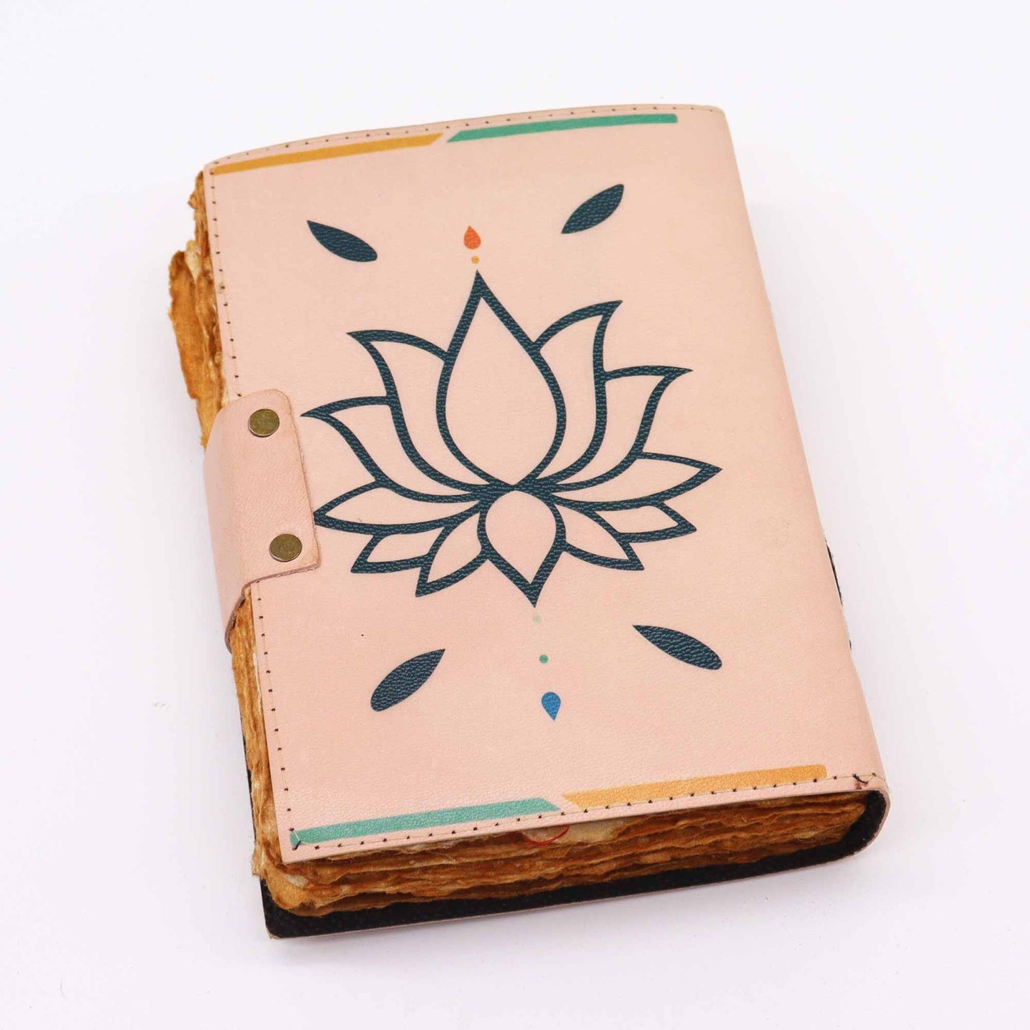 Caderno de Couro 7 Chakras - 12,5x17,5cm
