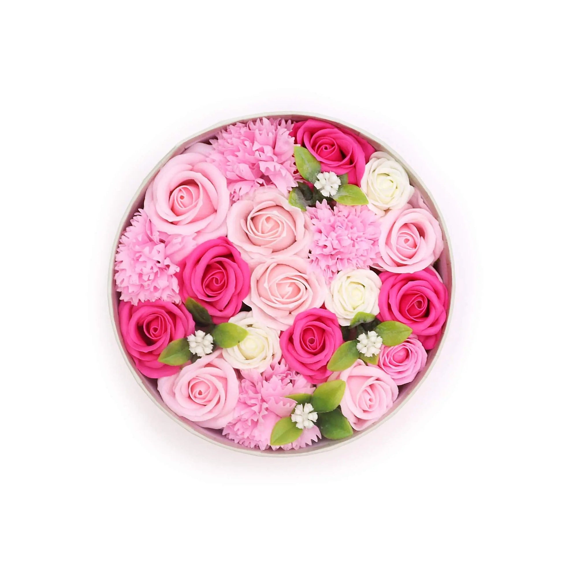 Caixa Redonda - Flores de Sabão - Bênção do Bebé - Rosas - Hoc Sensu