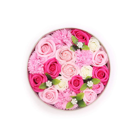 Caixa Redonda - Flores de Sabão - Bênção do Bebé - Rosas - Hoc Sensu