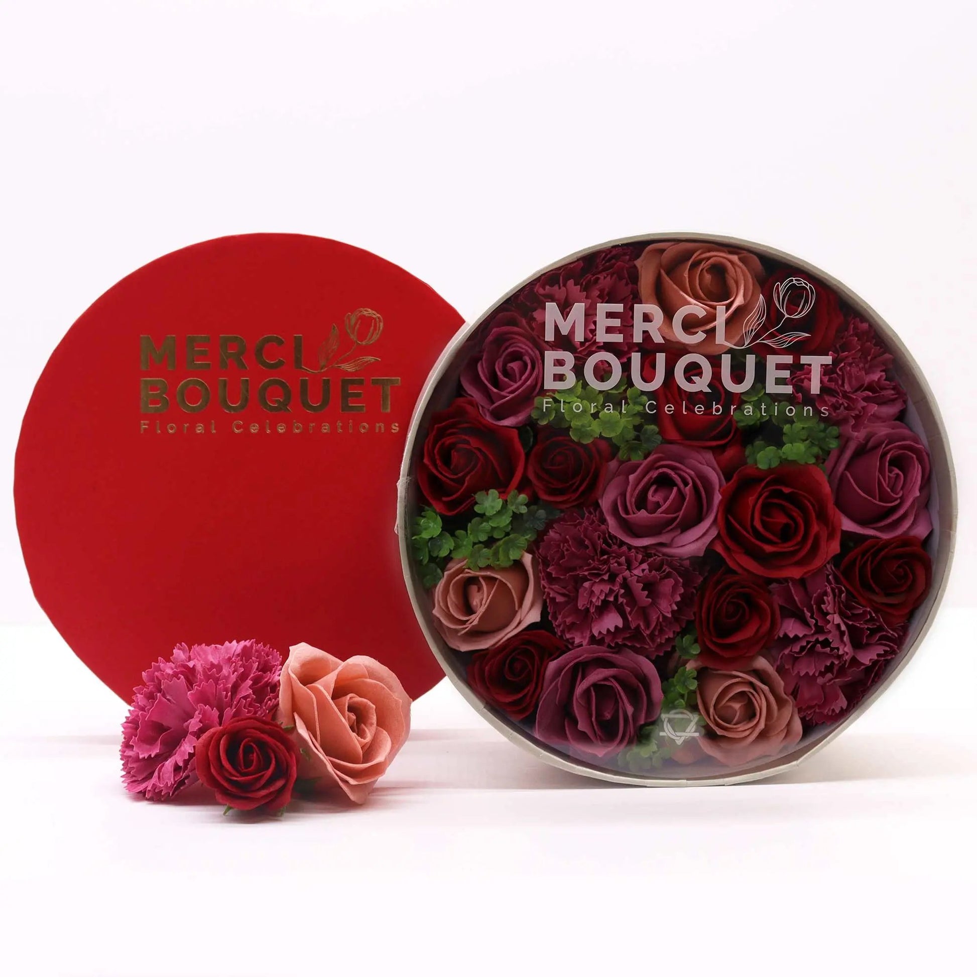 Caixa Redonda - Flores de Sabão - Rosas - Vintage - Hoc Sensu