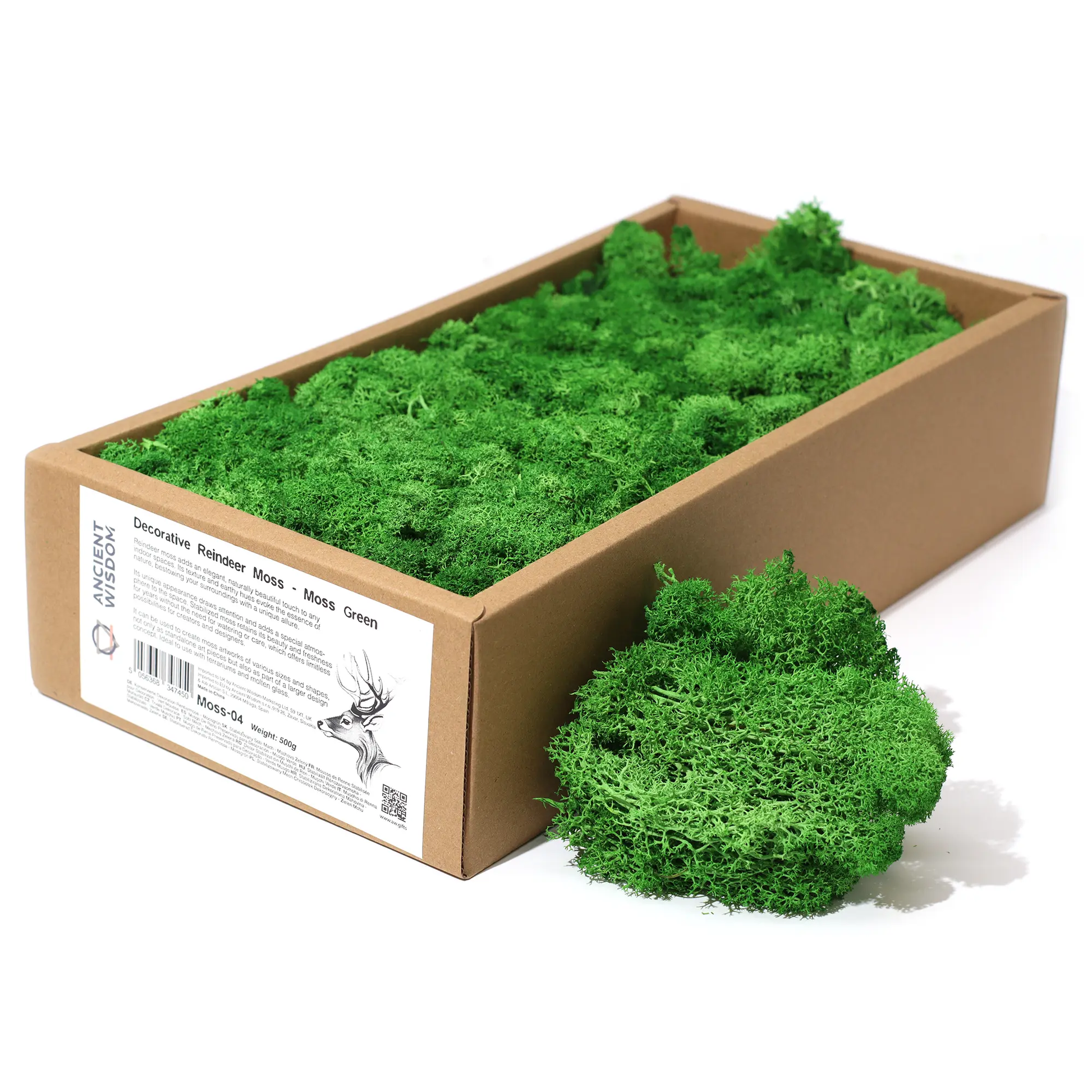 Musgo Decorativo - Verde - (aprox. 500g) moss-04 Coleção Flores de Sabão em Caixa Flores de Sabão