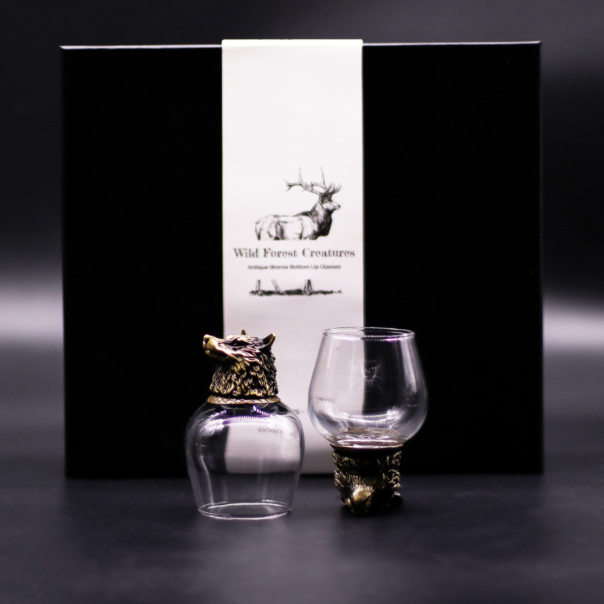 Conjunto de 6 Copos de Shot (50ml) - Criaturas Místicas - Bronze Antigo