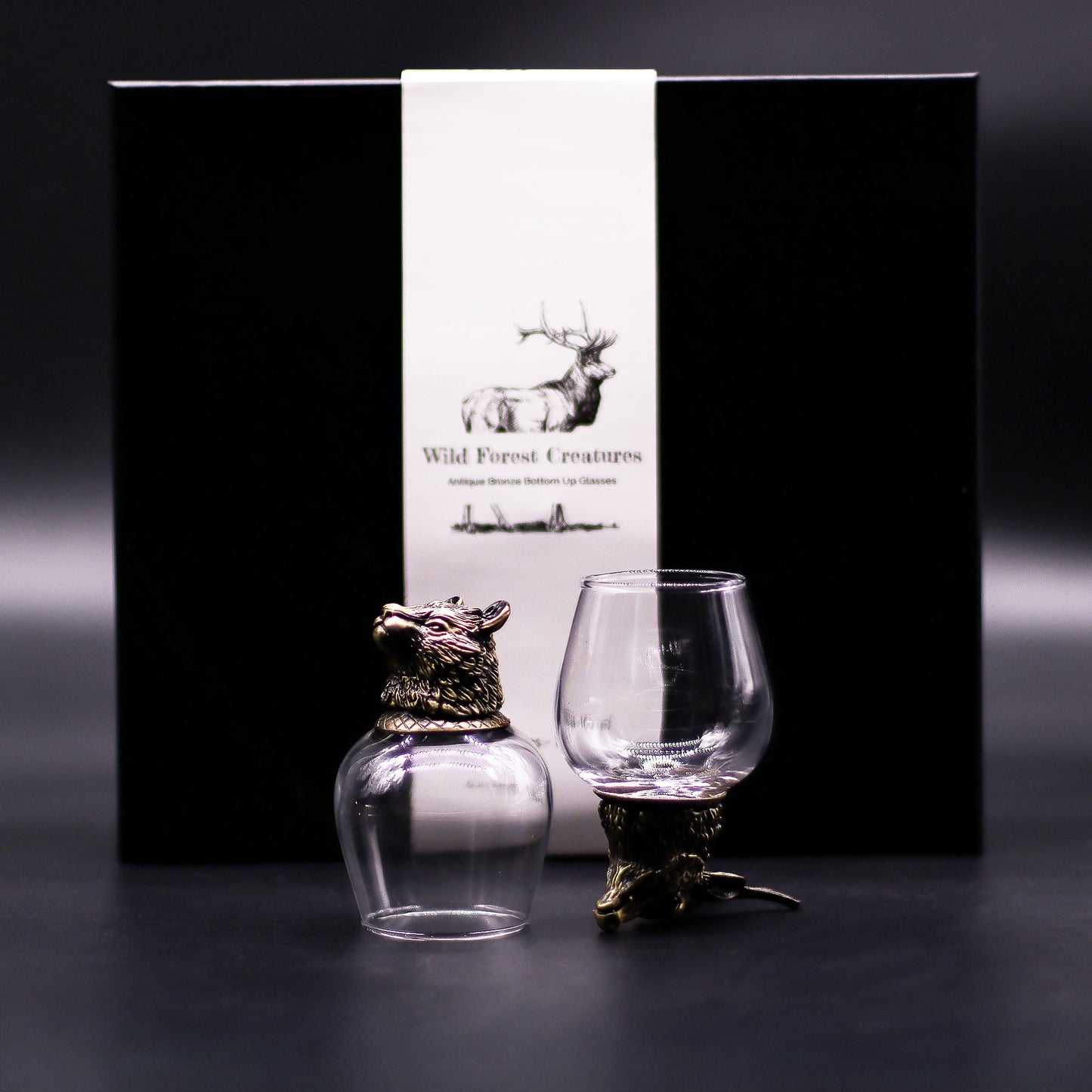 Conjunto de 6 Copos de Shot (50ml) - Criaturas Místicas - Bronze Antigo