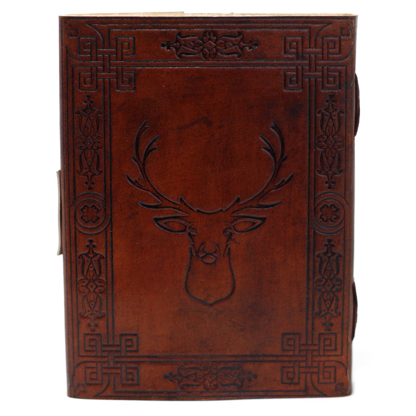Caderno de Couro Cervo - Diário Vintage 20x15cm - Hoc Sensu