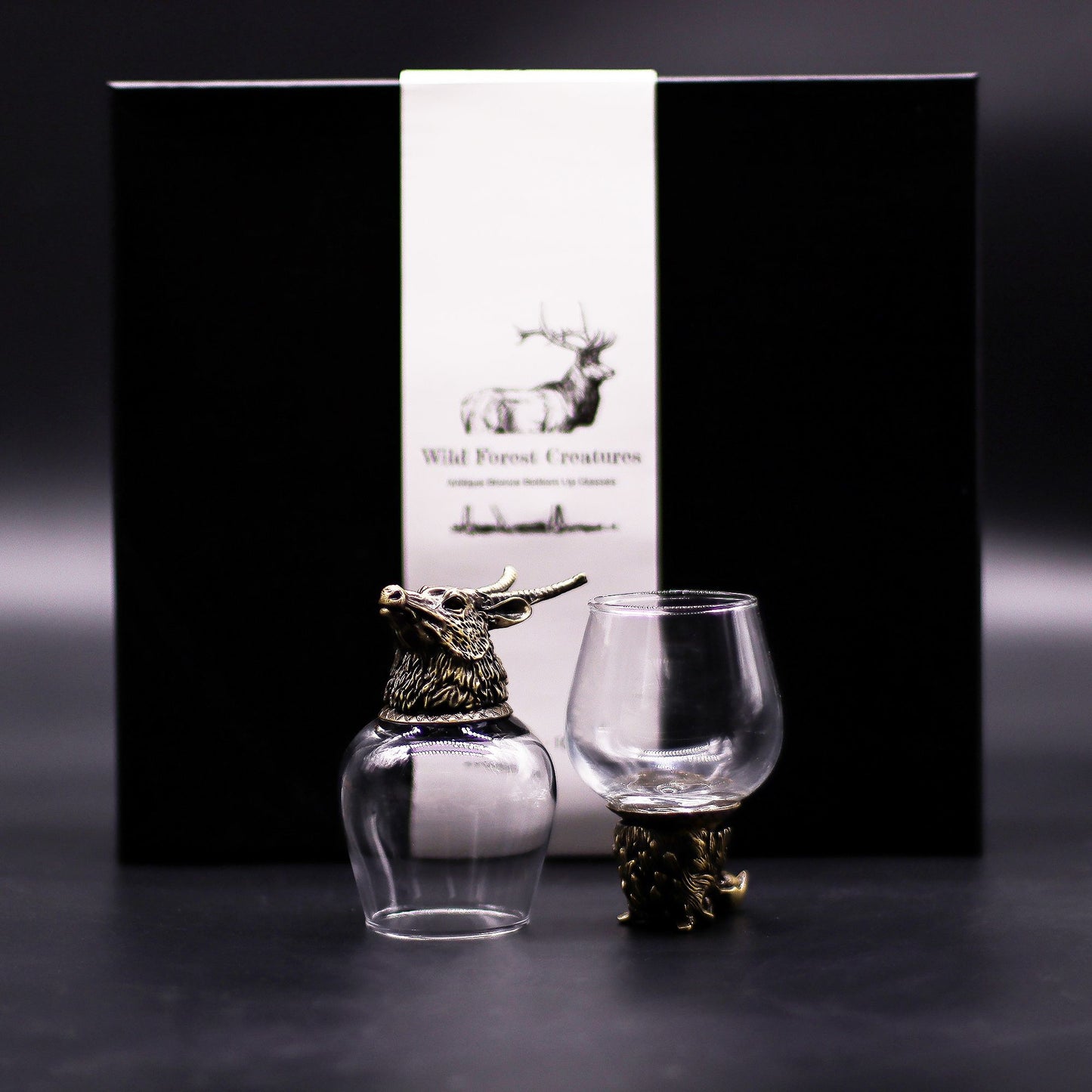 Conjunto de 6 Copos de Shot (50ml) - Criaturas Místicas - Bronze Antigo