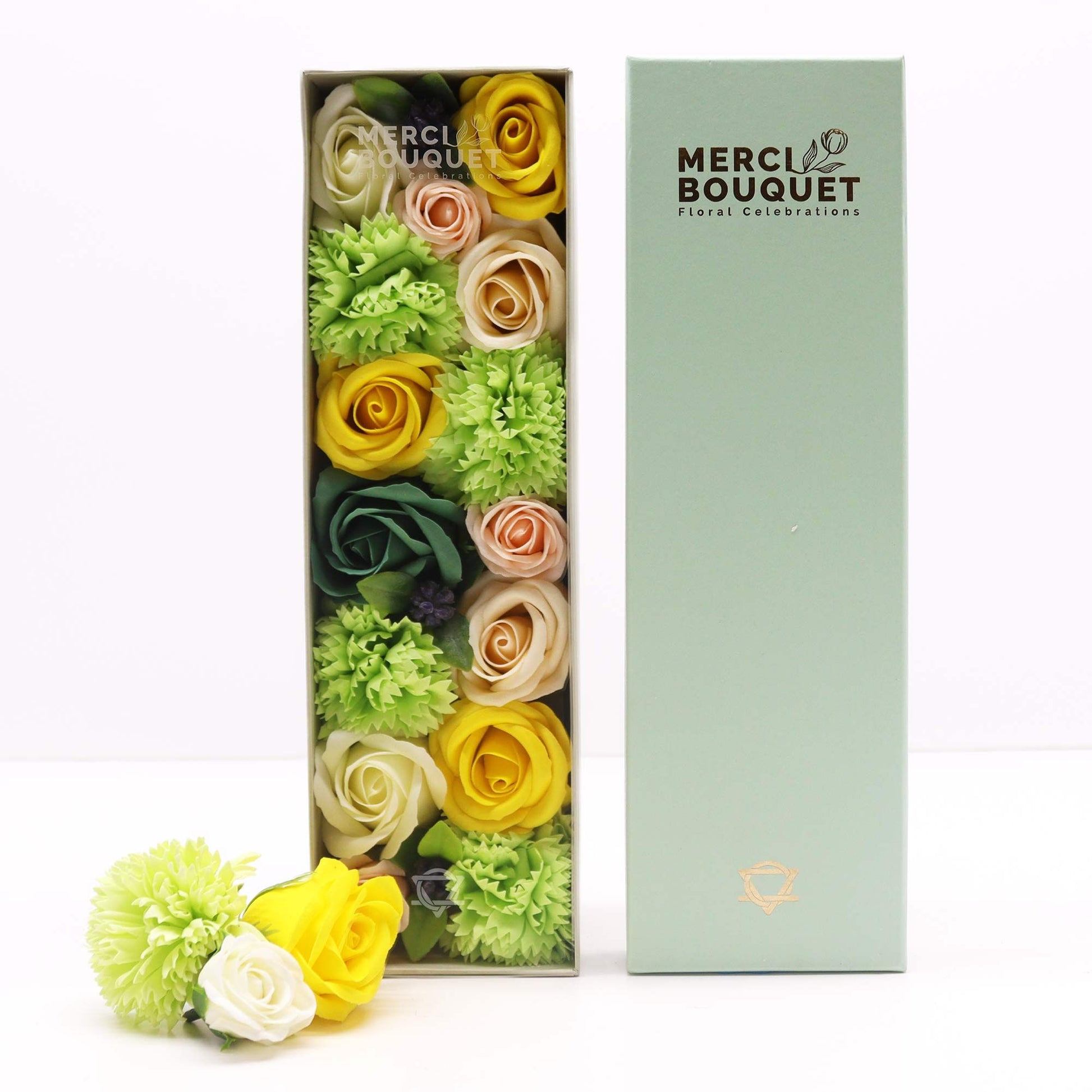 Flores de Sabão Caixa Primavera Amarelo Verde - Hoc Sensu