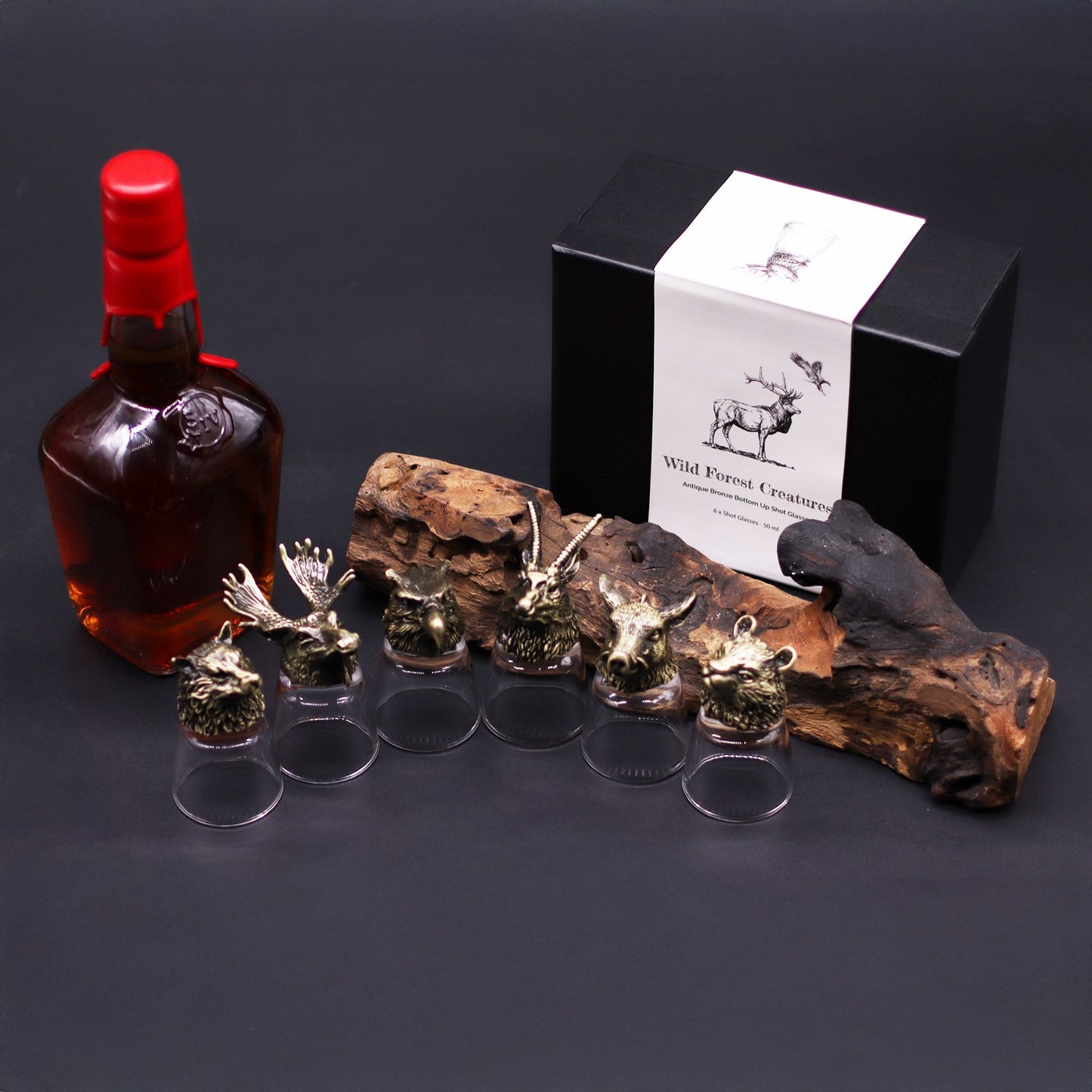 Conjunto 6 Copos Shot 50ml Criaturas Floresta - Hoc Sensu