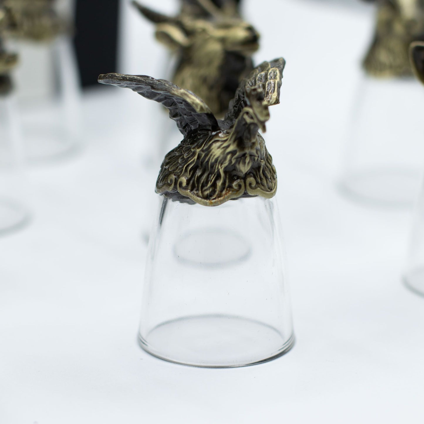 Copos de Shot Bottom Up (25ml) - Floresta e Criaturas Místicas - Bronze Antigo