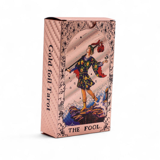 Cartas de Tarot Fase Lunar - Ouro Rosa Metálico