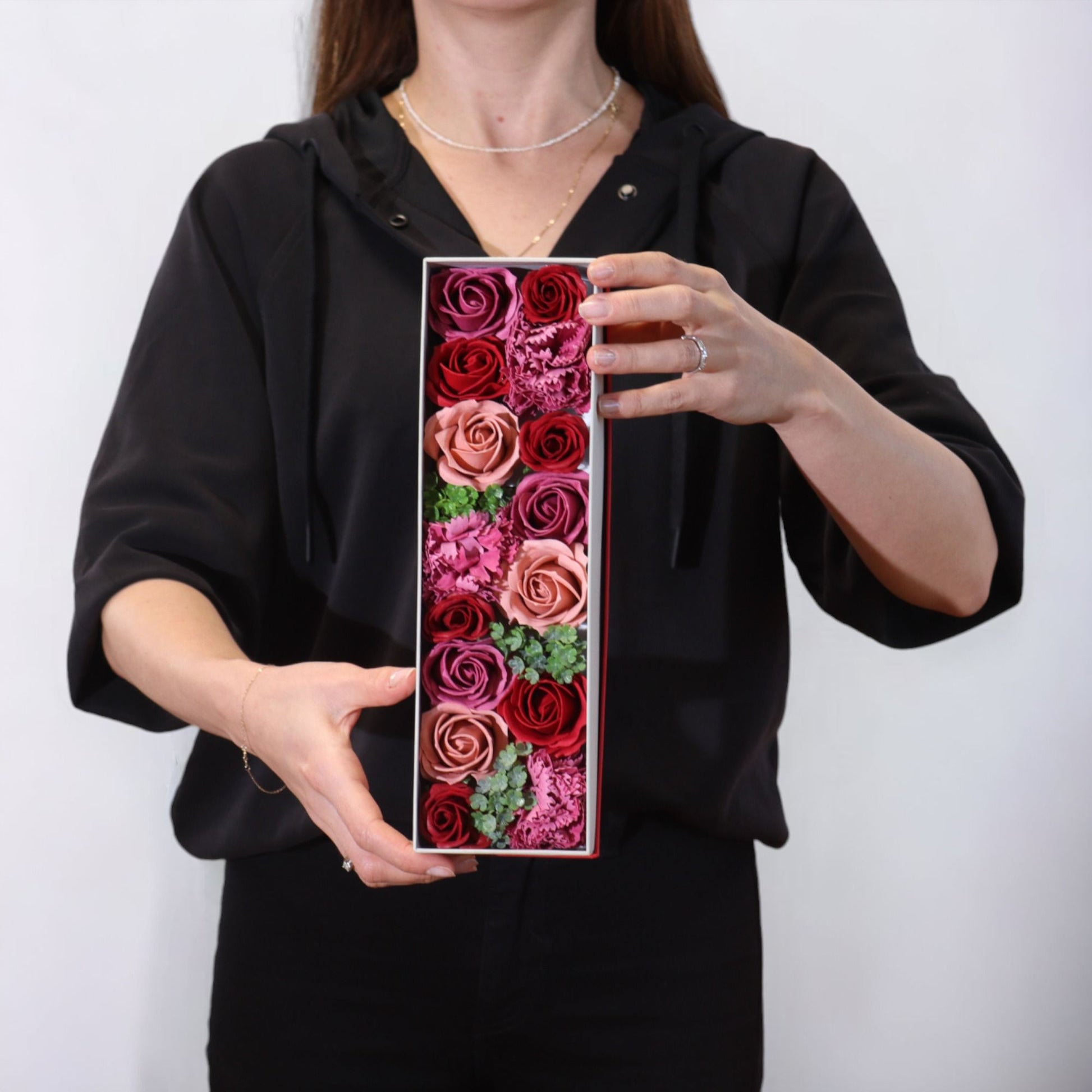 Flores de Sabão - Caixa Larga Rosas Vintage
