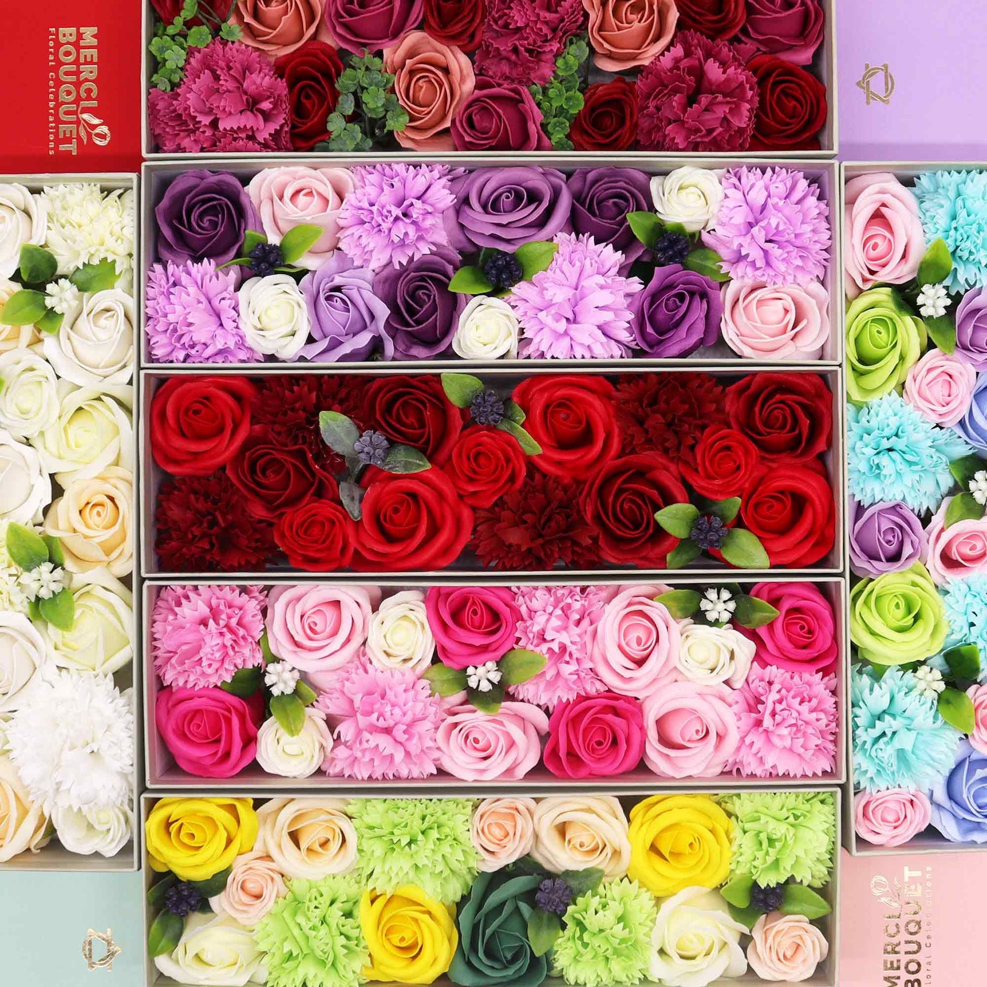 Flores de Sabão Caixa Casamento Branco Marfim - Hoc Sensu