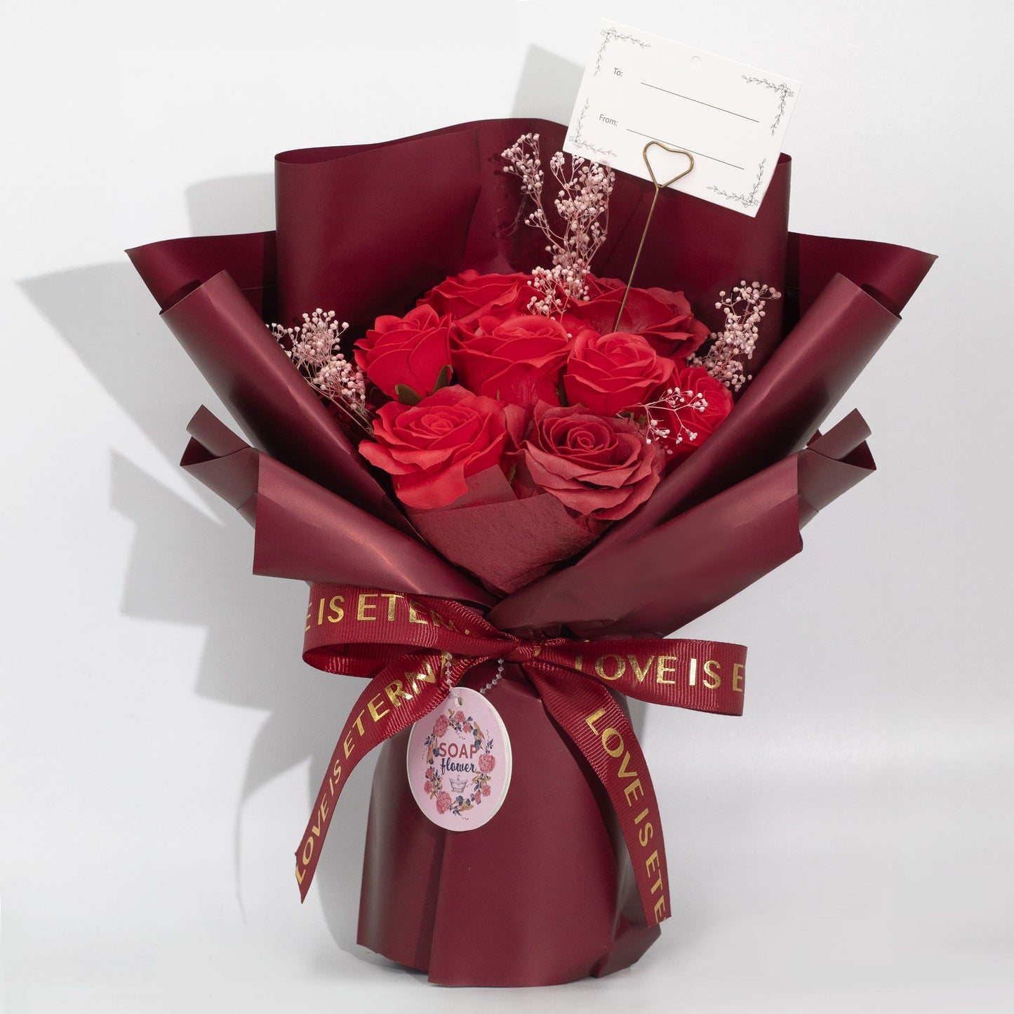 Ramo Grande de Rosas Vermelhas - O Amor é Eterno - Cartão de Presente | Hoc Sensu