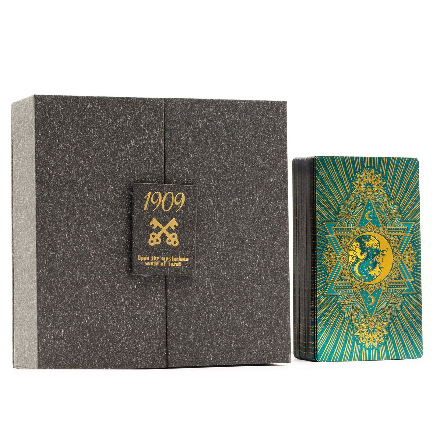 Cartas de Tarot Ouro e Turquesa - Conjunto de Presente