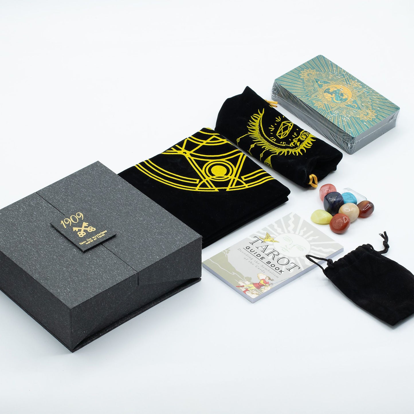 Cartas de Tarot Ouro e Turquesa - Conjunto de Presente