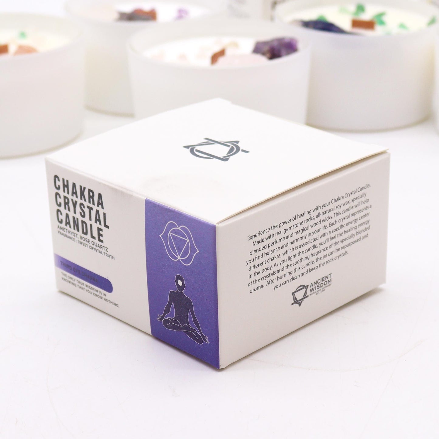 Vela de Cristal de Chakra - Chakra Terceiro Olho