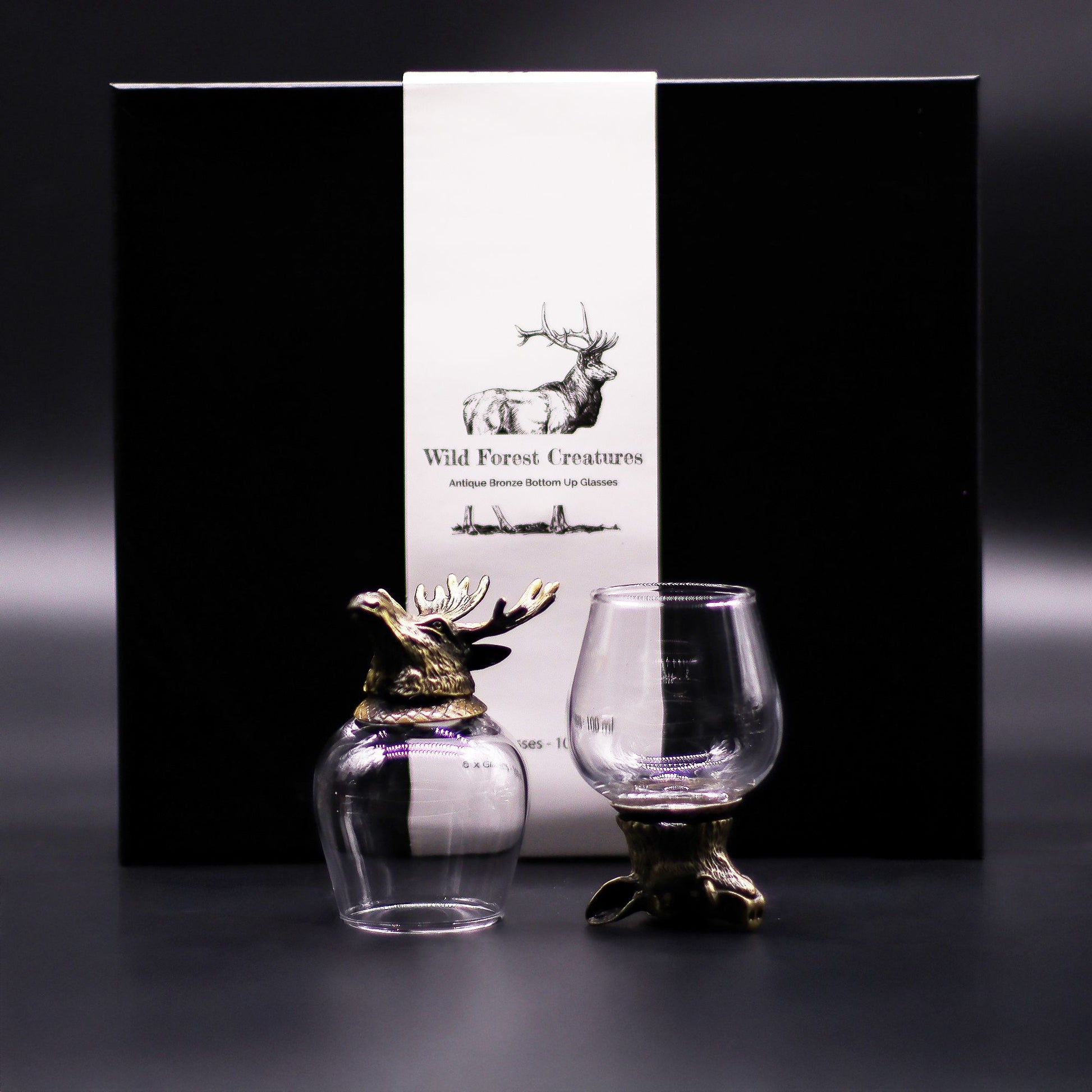 Conjunto de 6 Copos de Shot (50ml) - Criaturas Místicas - Bronze Antigo