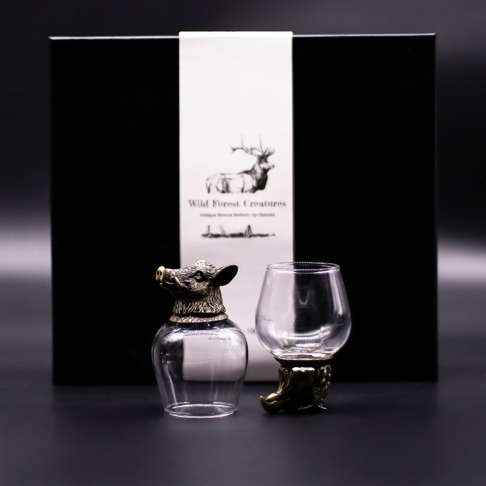 Conjunto de 6 Copos de Shot (50ml) - Criaturas Místicas - Bronze Antigo