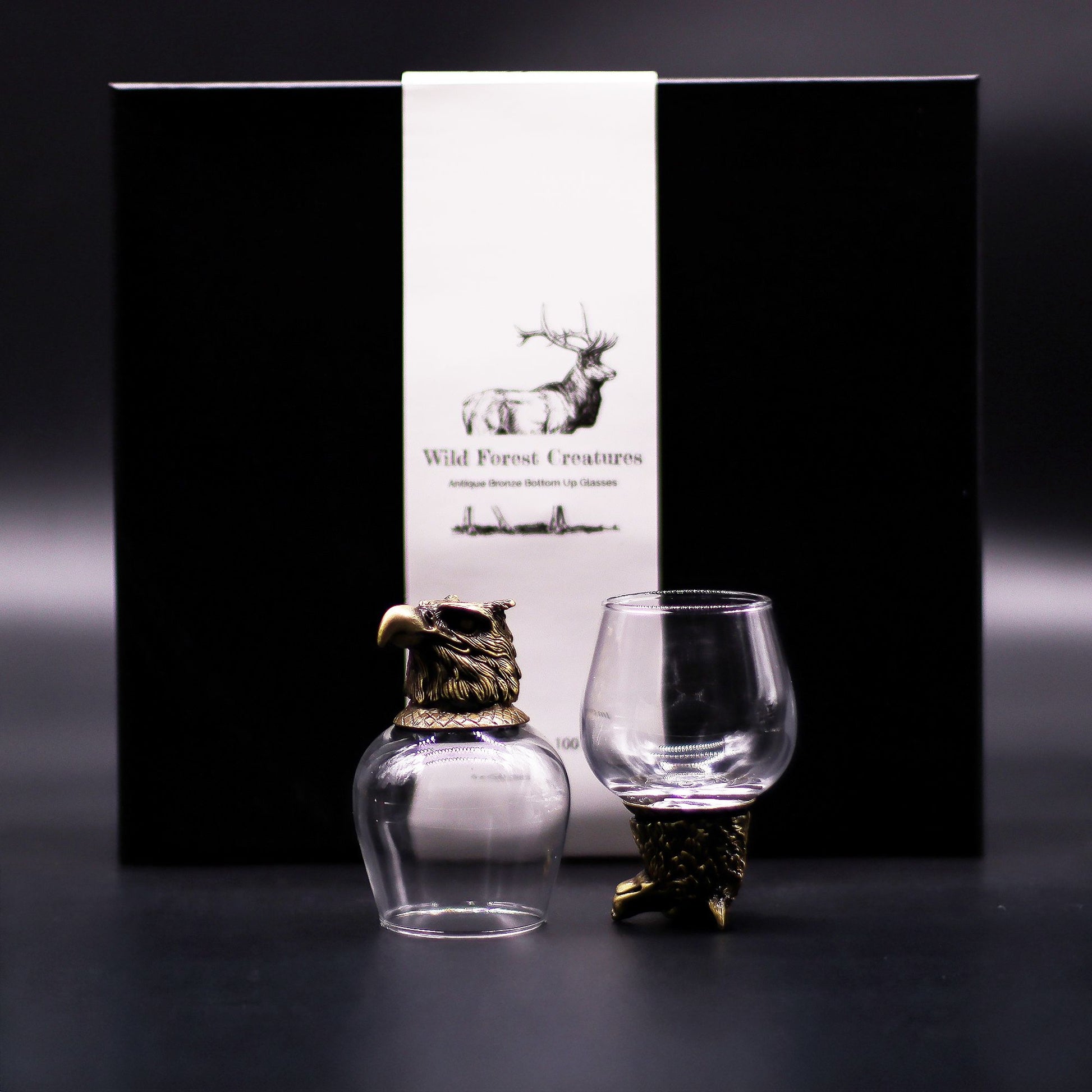 Conjunto de 6 Copos de Shot (50ml) - Criaturas Místicas - Bronze Antigo