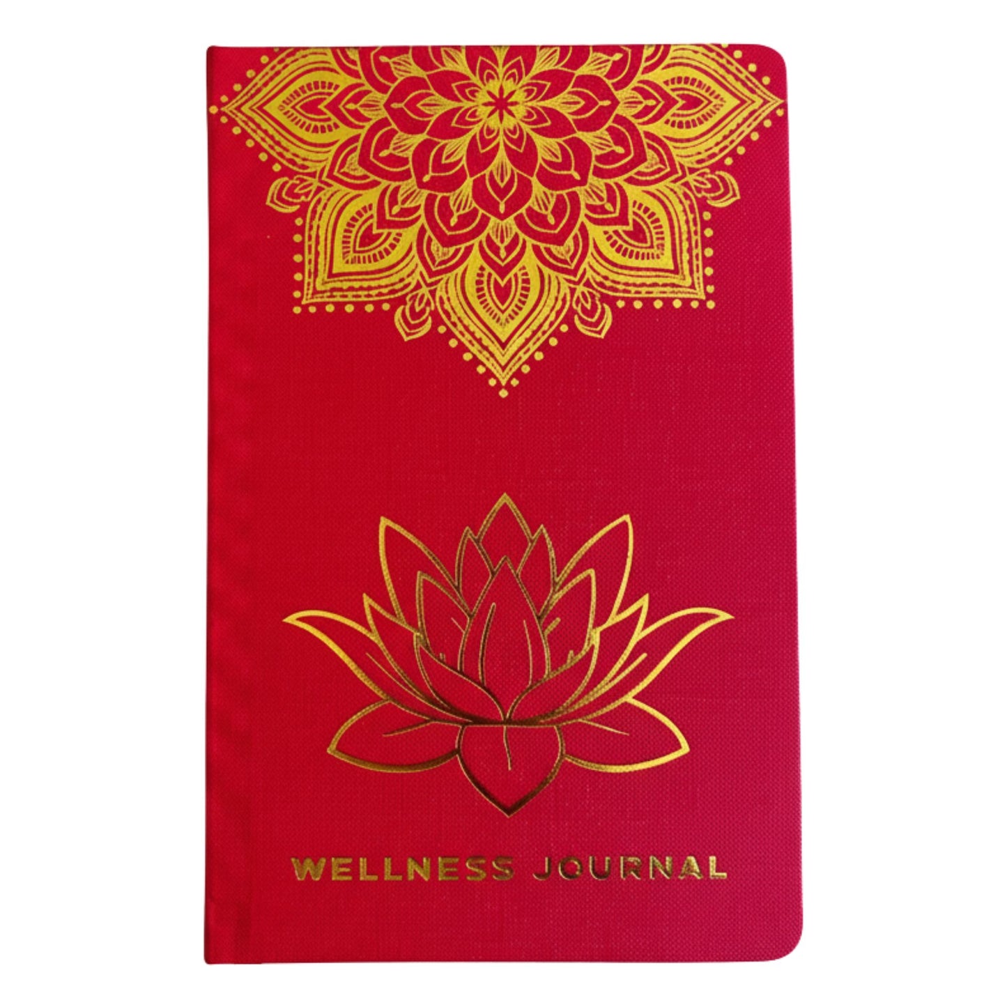 Diário Bem-Estar Vermelho Mandala Lótus 120 Páginas - Hoc Sensu