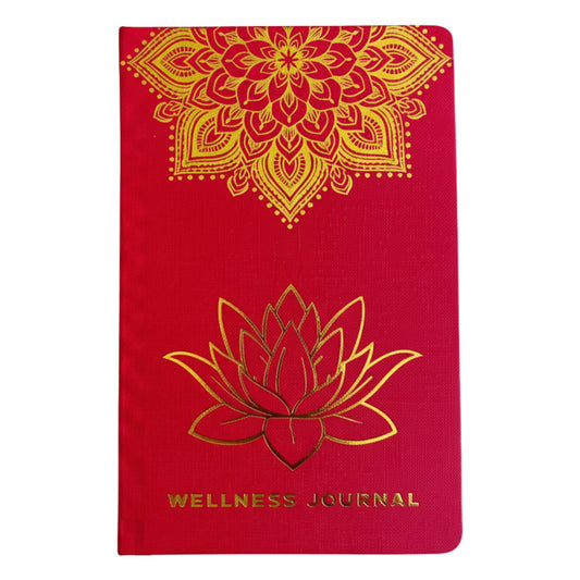 Diário Bem-Estar Vermelho Mandala Lótus 120 Páginas - Hoc Sensu
