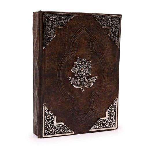Livro Bronzeado Vermelho - Decoração de Rosas em Relevo - Hoc Sensu