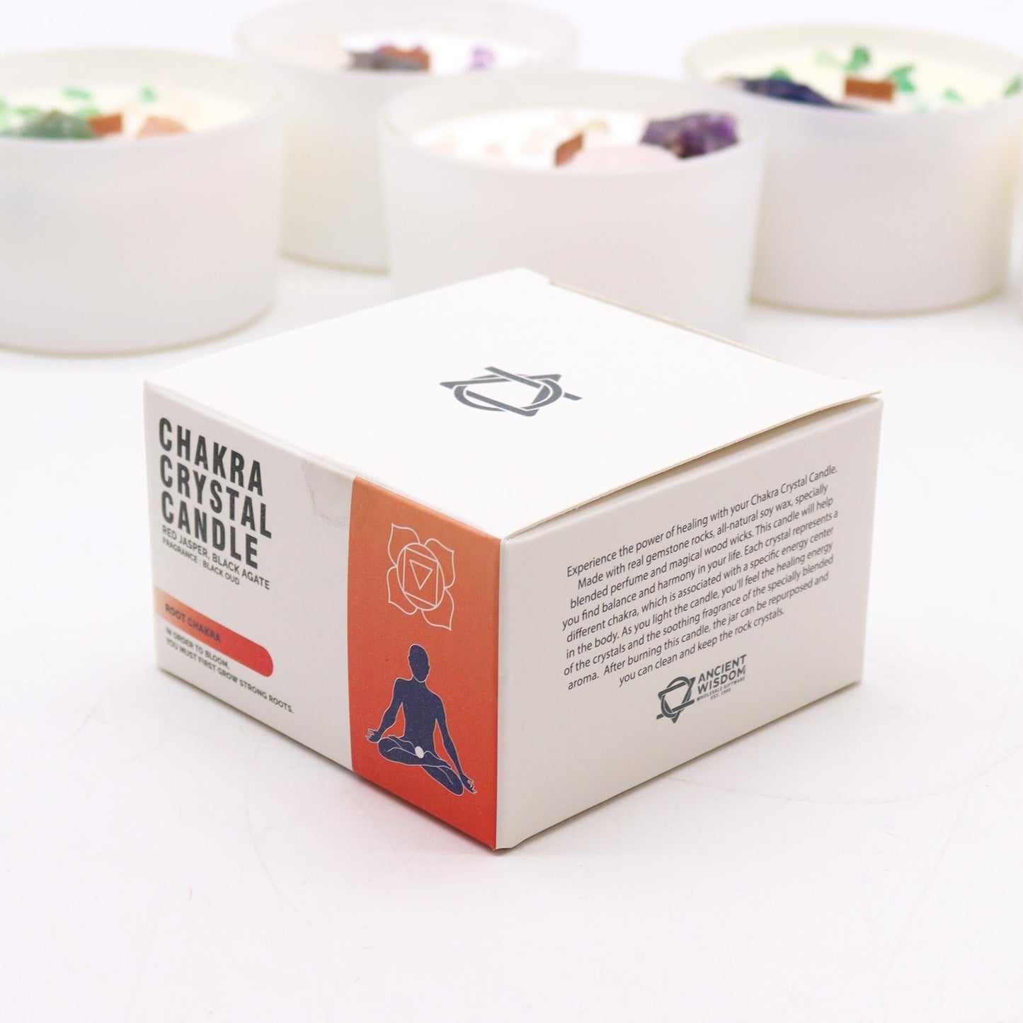 Vela de Cristal de Chakra - Chakra Raiz