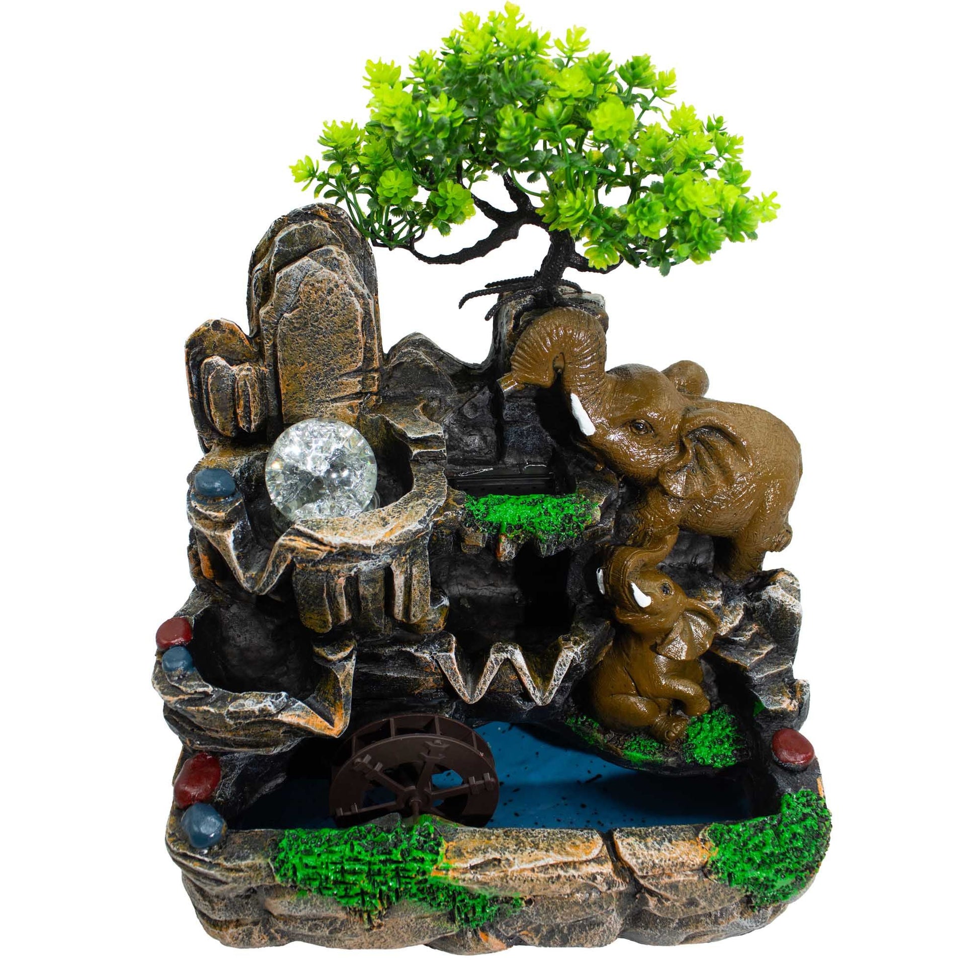 Fonte de Água Decorativa - Elefantes Apaixonados - 35cm
