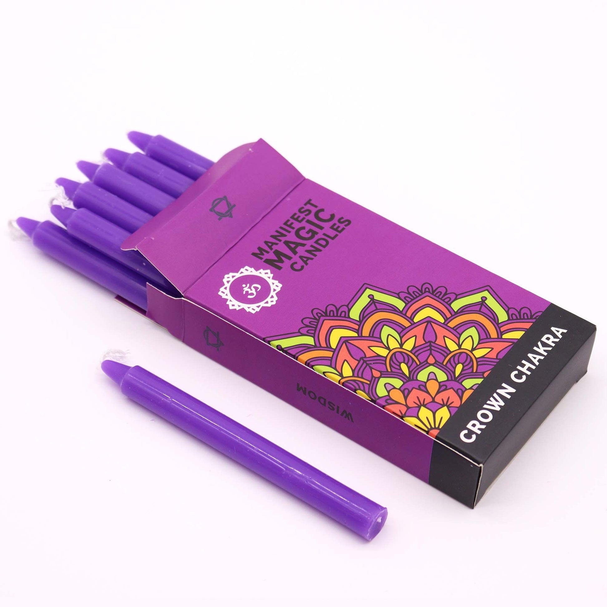 Velas Mágicas Manifest (pack de 12) - Roxas - Chakra Coroa
