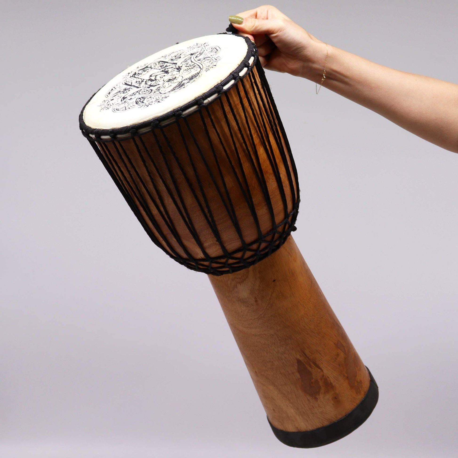 Tambor Djembé Artesanal Tampa Larga - 50cm - [hoc Sensu]