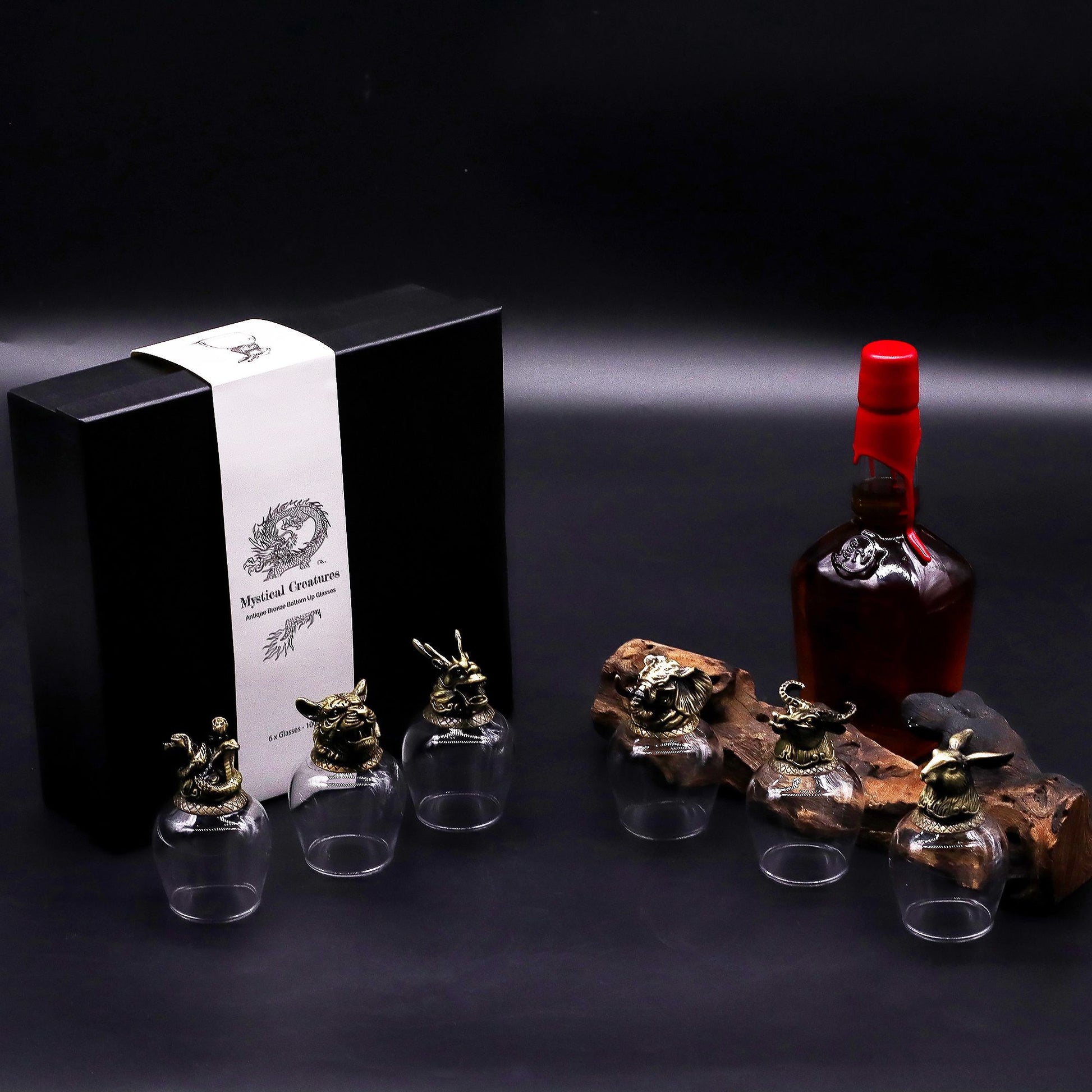 Conjunto 6 Copos Uísque 100ml Criaturas Místicas - Hoc Sensu