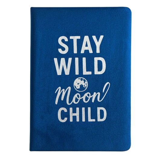 Caderno Veludo Azul Escuro 80 Páginas Filho da Lua - Hoc Sensu