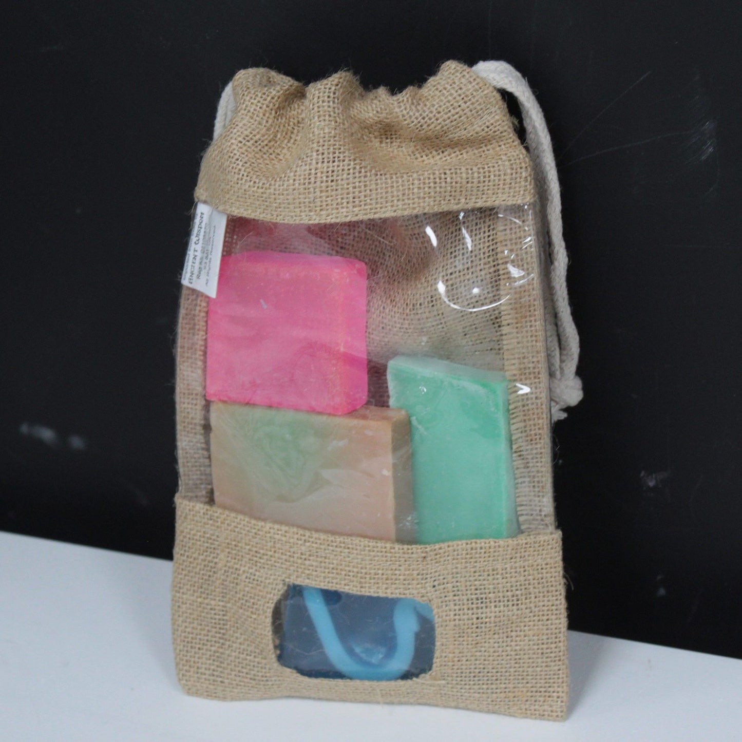 Bolsa de Juta com Janela 25x16cm e Bolso