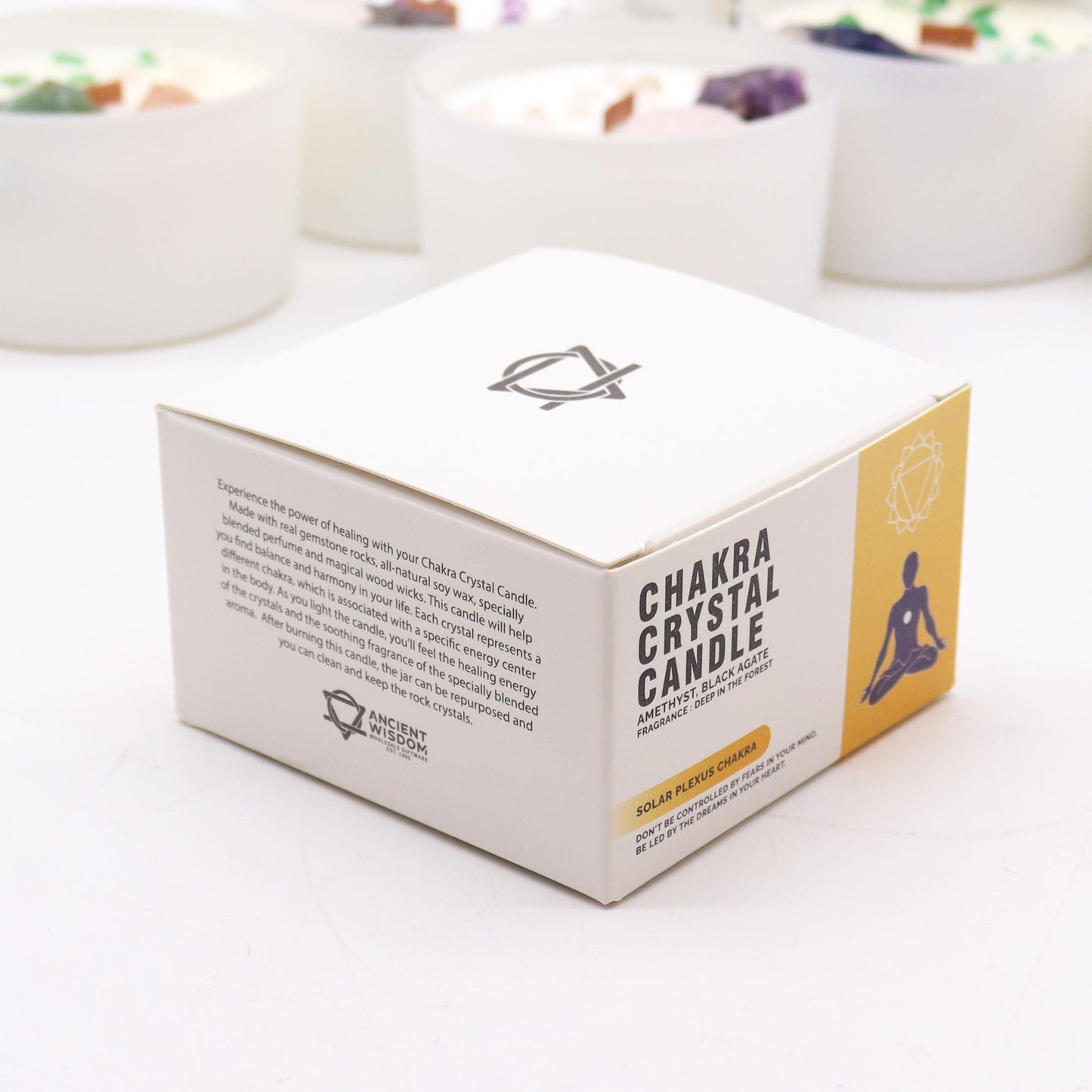 Vela de Cristal de Chakra - Chakra Plexo Solar