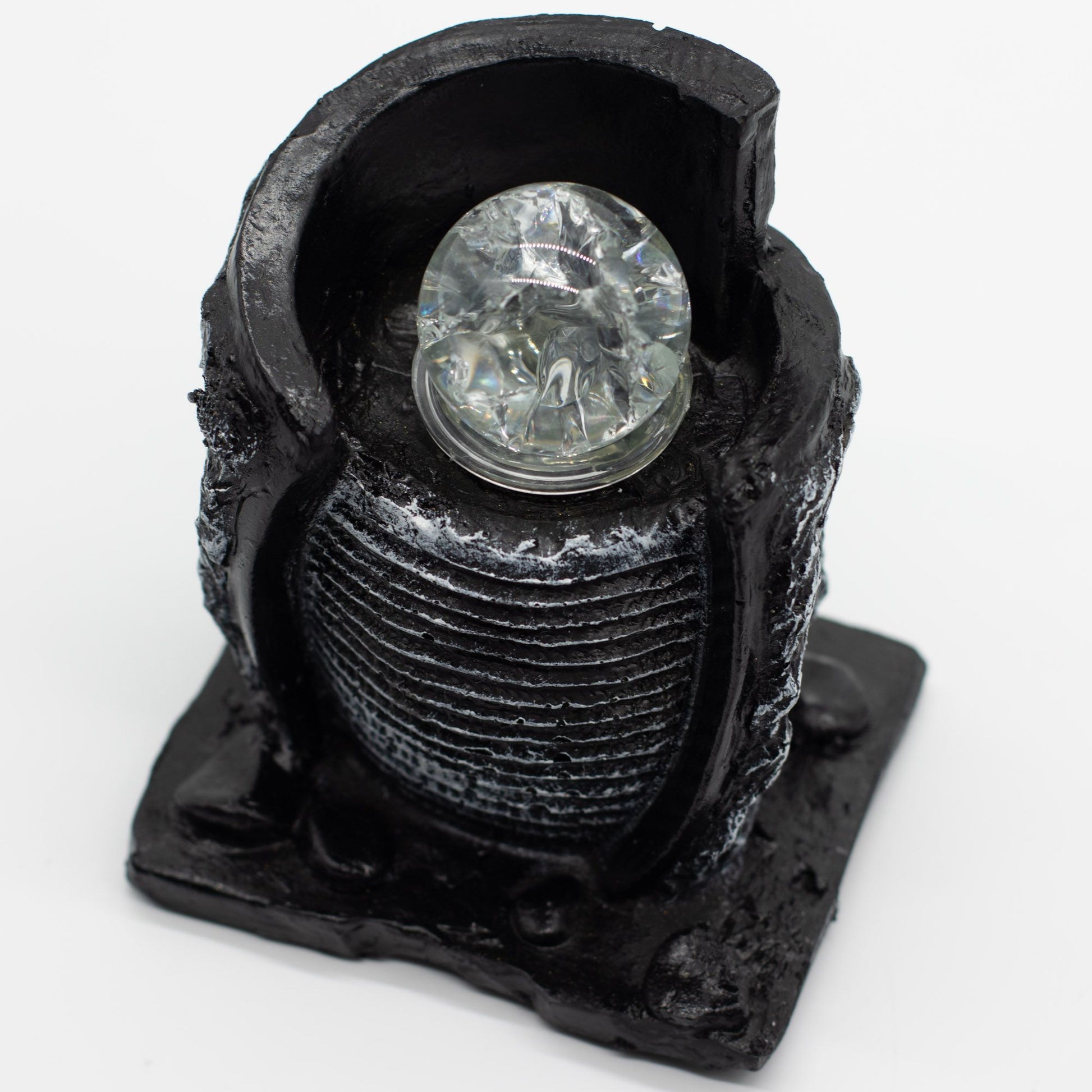 Fonte de Água de Mesa - Vaso e Bola de Cristal - 20cm - [hoc Sensu]