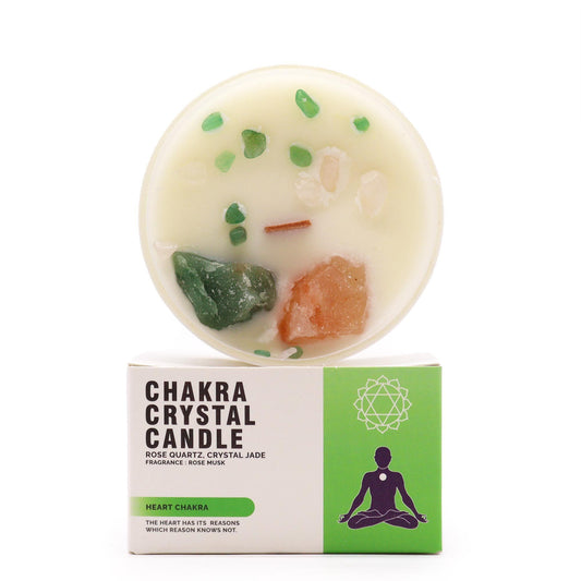 Vela de Cristal de Chakra - Chakra Coração